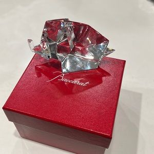 Baccarat origami crystal elephant figurine